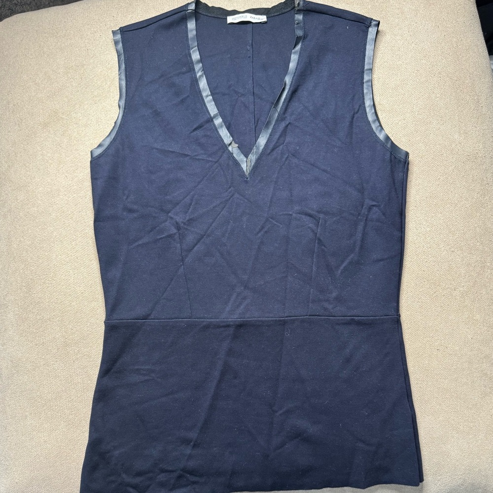 Zara Navy Blue Top
